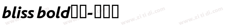 bliss bold字体字体转换